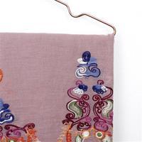 Embroidered Paisley Scarf, Pink