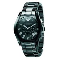 Emporio Armani men\'s chronograph black ceramic watch