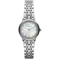 Emporio Armani ladies\' stone-set stainless steel bracelet watch