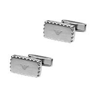emporio armani touch rectangular stainless steel cufflinks