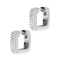 Emporio Armani Pure cubic zirconia huggie earrings