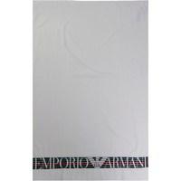 Emporio Armani Mens Beach Towel White