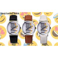 Emoji Leather Watch