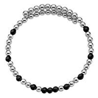 emozioni bangle wrap black silver