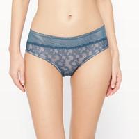 Embroidered Tulle Briefs