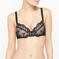 Embroidered Tulle Push-Up Bra