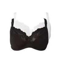 Emily Black And White 2 Pack Balcony Bras, Black