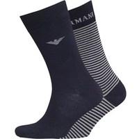 emporio armani mens two pack socks navy