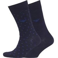 Emporio Armani Mens Two Pack Socks Blue