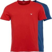 Emporio Armani Mens Two Pack T-Shirt Red/Pencil