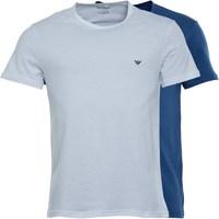 Emporio Armani Mens Two Pack T-Shirt Pencil/White