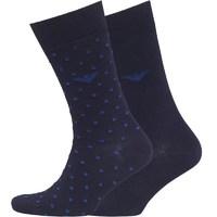 Emporio Armani Mens Two Pack Socks Blue