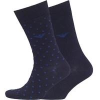 emporio armani mens two pack socks blue