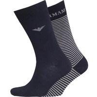 emporio armani mens two pack socks navy