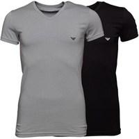 Emporio Armani Mens Two Pack T-Shirt Black/Grey
