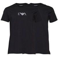 emporio armani mens two pack t shirt black