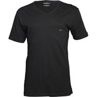 Emporio Armani Mens V-Neck Three Pack T-Shirt Black