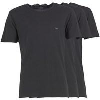 Emporio Armani Mens Genuine Cotton Three Pack T-Shirt Black