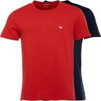 Emporio Armani Mens Two Pack T-Shirt Marine/Red