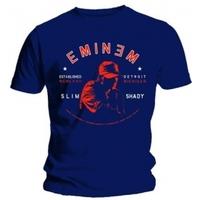 Eminem Detroit Portrait Mens Blue T Shirt: X Large