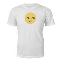 Emoji Unisex Side Eye Face T-Shirt - White - S