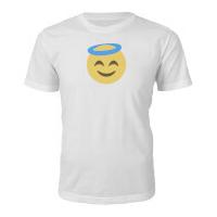 emoji unisex angel face t shirt white xxl