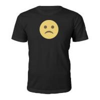 Emoji Unisex Sad Face T-Shirt - Black - M