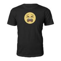 Emoji Unisex Tantrum Face T-Shirt - Black - M