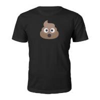 emoji unisex poo face t shirt black m