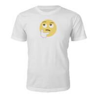 Emoji Unisex Hmm Face T-Shirt - White - M