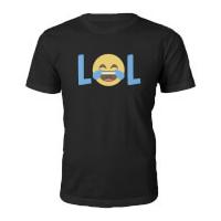 emoji unisex laugh out loud phrase t shirt black s