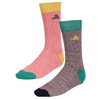 Emmett Ribbed Socks in Paprika / Oxblood - Tokyo Laundry (2 Pack)