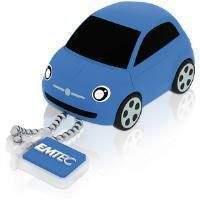 Emtec Fiat 3D USB 2.0 (8GB) Flash Drive (Fiat 500) - Blue