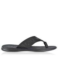 EMPORIO ARMANI Leather Eagle Sandals