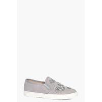 Embellished Skater - grey