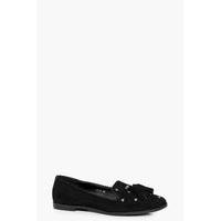 Embellished Slipper Ballet - black