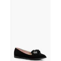 embellished slipper ballet black