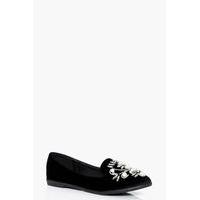 embellished slipper ballet black