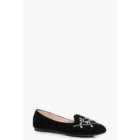 Embellished Slipper Ballet - black