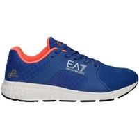 emporio armani ea7 278069 7p258 sneakers man blue mens shoes trainers  ...