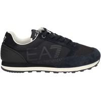 emporio armani ea7 278094 7p299 sneakers man blue mens shoes trainers  ...