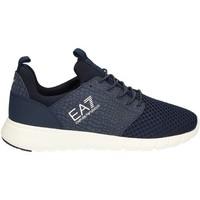 emporio armani ea7 278090 7p299 sneakers man blue mens shoes trainers  ...