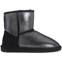 emu stinger micro metallic womens low ankle boots in silver