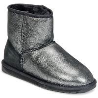 emu stinger metallic mini womens mid boots in silver