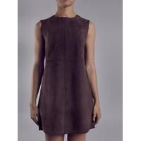 Emden Brown Suede Mini Shift Dress