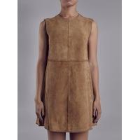 emden arizona sand suede mini shift dress