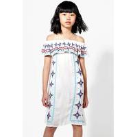 embroidered summer dress ivory