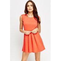 Embossed Mini Skater Dress