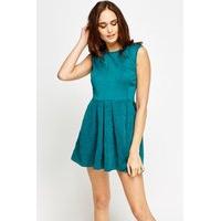 Embossed Mini Skater Dress