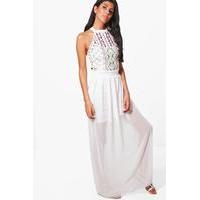 Embellished Maxi Dress - white